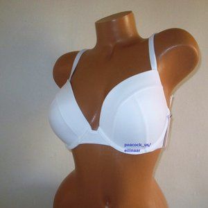 38D Victorias Secret Swim Push-Up Bikini Top White Underwire Padded